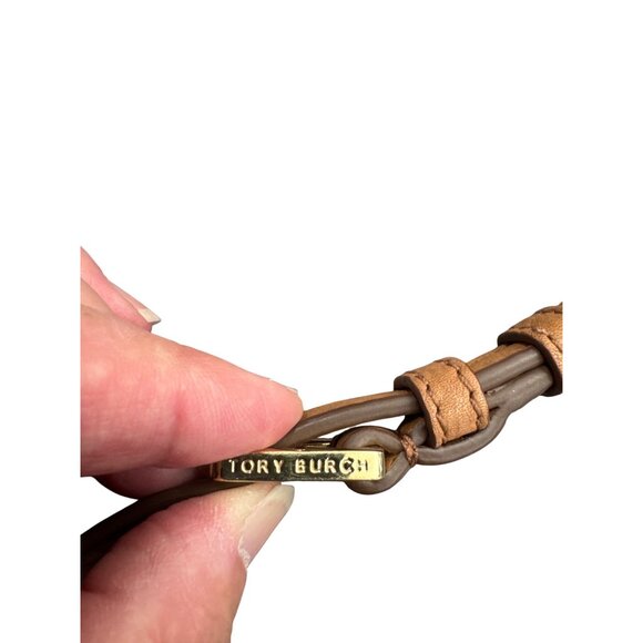 Tory Burch Womens Brown Pebbled Leather Crossbody Handbag SKU 8635 - Picture 13 of 16